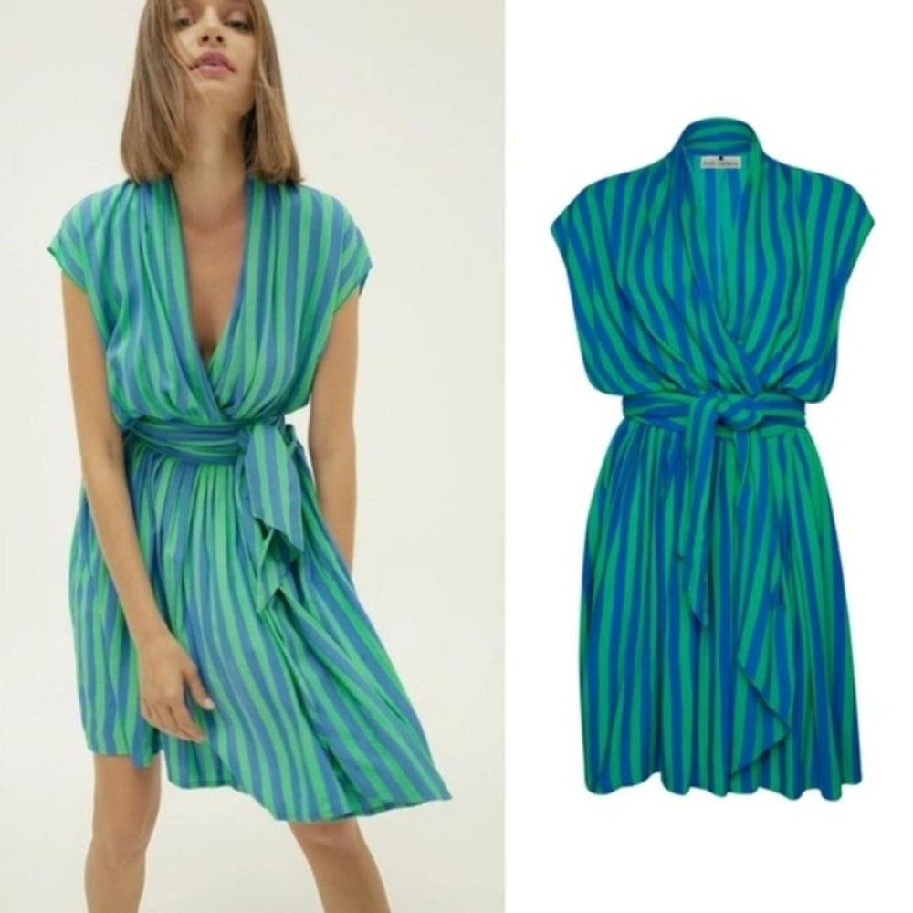 State of Georgia The Point Dress Whippy Stripe Wrap Style by Georgia Hall - Picture 2 of 13
